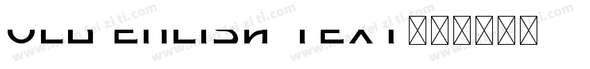 old enlish text字体转换